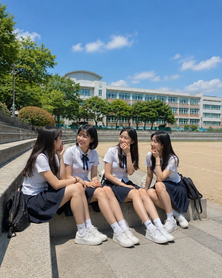 운동장에서 수다